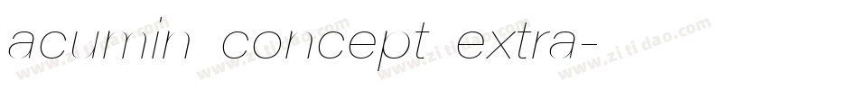 acumin concept extra字体转换